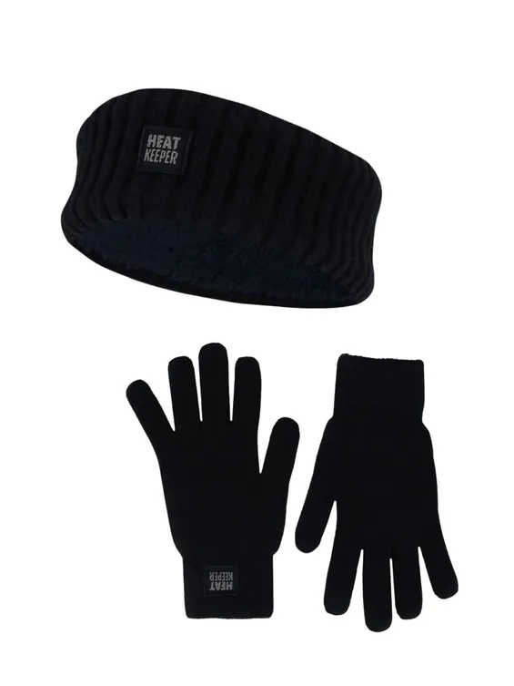 Heatkeeper Dames Winter Set - Hoofband + Handschoenen - Navy