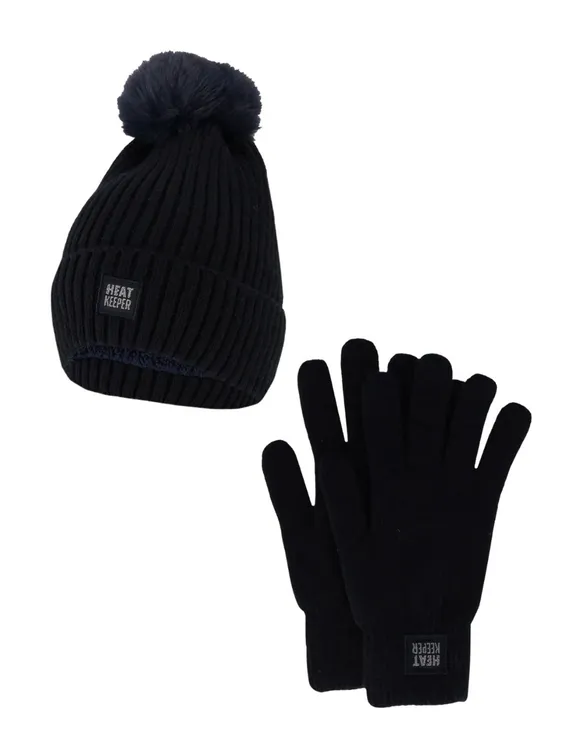 Heatkeeper Dames Winter Set - Muts + Handschoenen - Navy