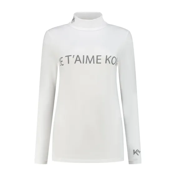 KOU Sportswear Thermoshirt Dames Je T'aime Kou Wit