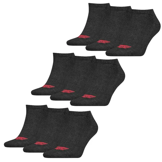 Levi's Sneaker Sokken 9-pack Batwing Logo Antraciet