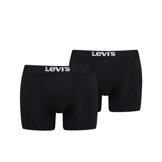 Levi's Boxershorts Solid Basic Organic Cotton 2-pack Black