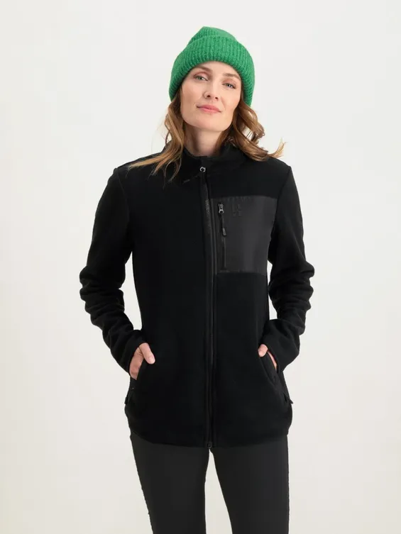 Poederbaas Four Seasons Fleece Vest Dames Zwart