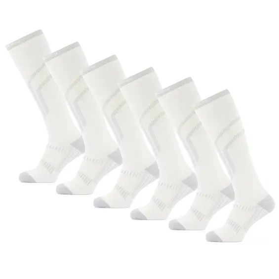 Poederbaas Skisokken Lightweight 6-pack Wit