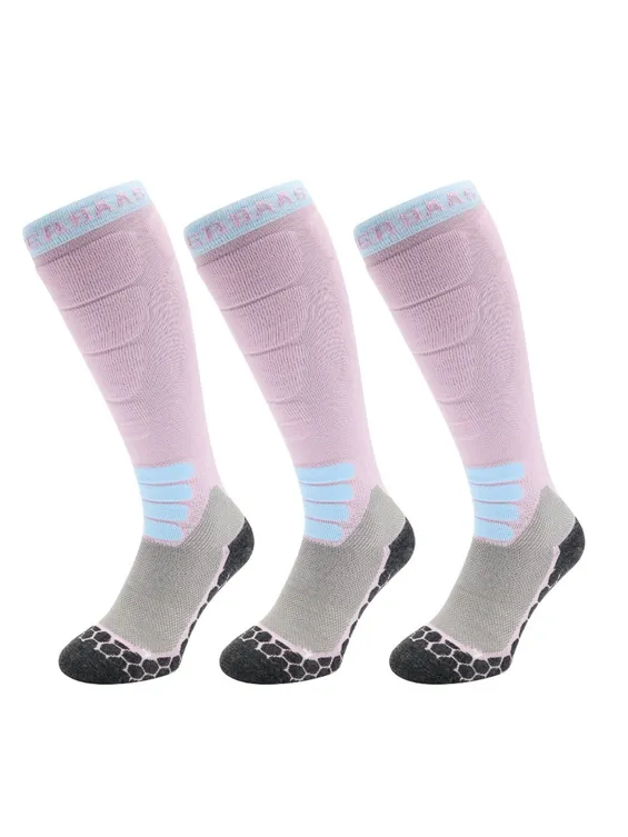 Poederbaas Skisokken Dames Merinowol Pro 3-pack Lila