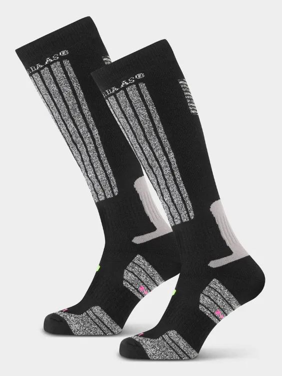 Poederbaas Skisokken 2-pack Zwart