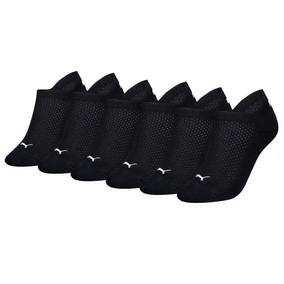Puma Sneakersokken Dames Cushioned 6-pack Zwart