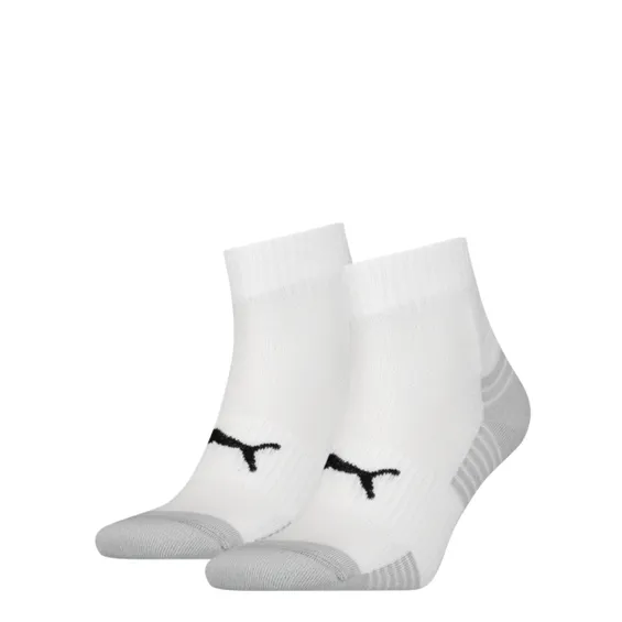 Puma Sport Cushioned Quartersokken 2-pack Wit