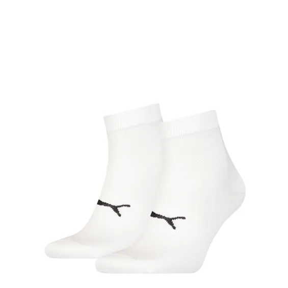Puma Sport Quartersokken Light 2-pack Wit