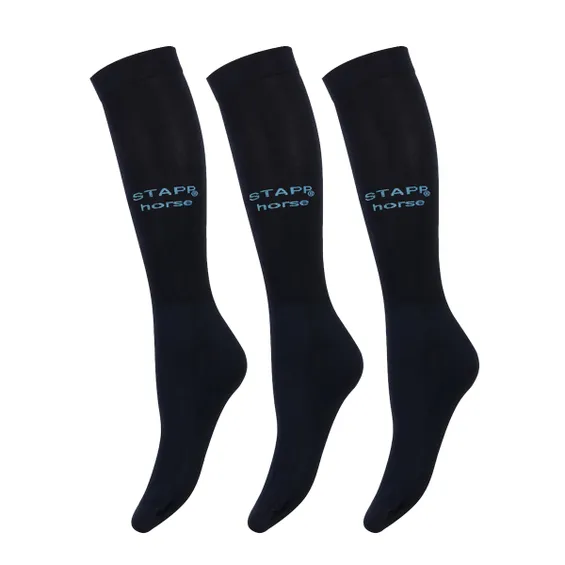 STAPP Horse Paardrijsokken Ultra Fine 3-pack Marine