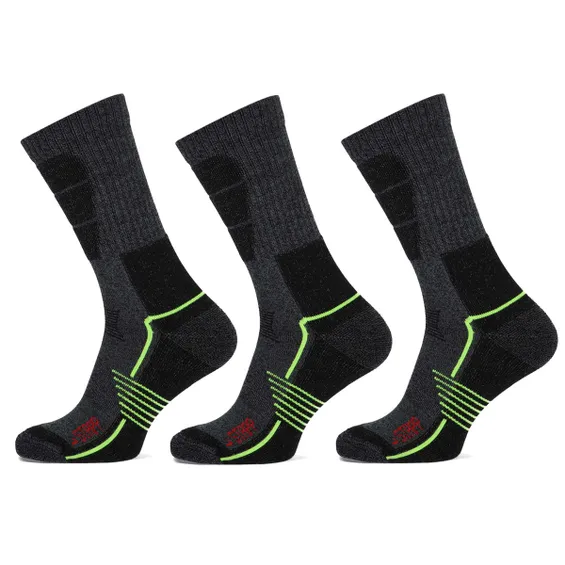 STAPP Wandelsokken Active Outdoor Bamboe 3-pack Donkergrijs