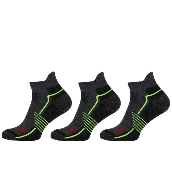 STAPP Wandelsokken Sneaker Active Outdoor Bamboe 3-pack Donkergrijs