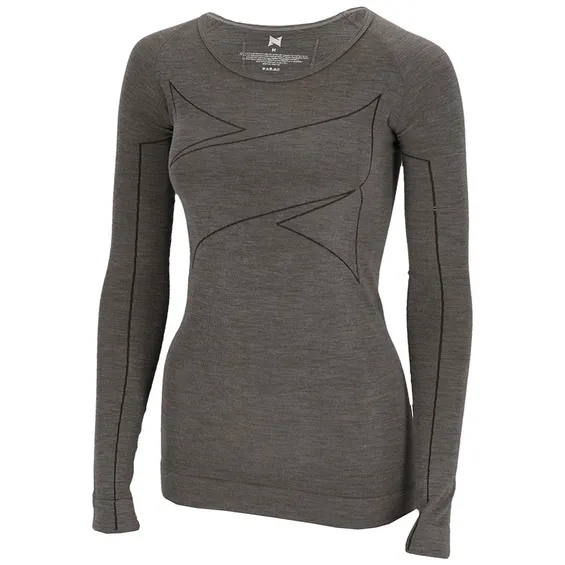 Xtreme Thermoshirt Dames Merino Wol Grey Melange